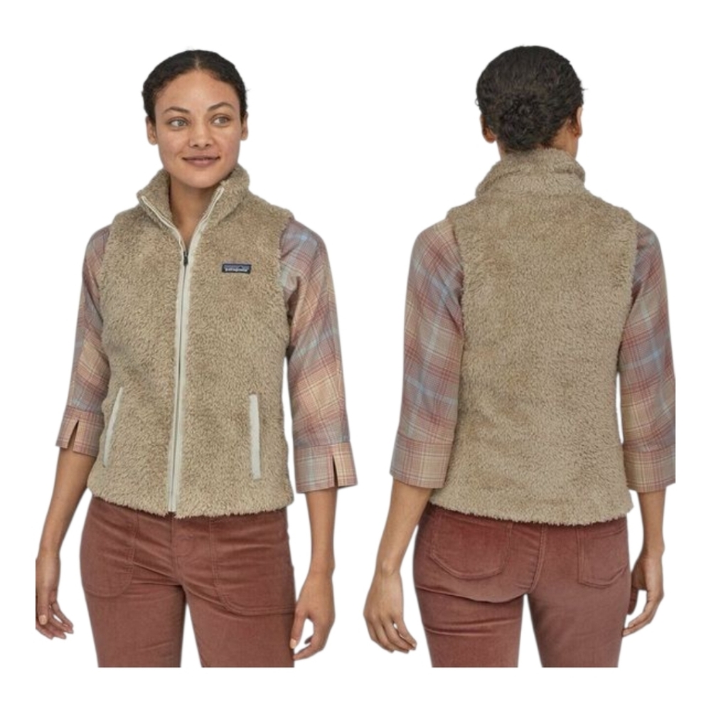 Patagonia Women's Los Gatos Vest Size Large in Tan Full Zip Two Front Pockets
